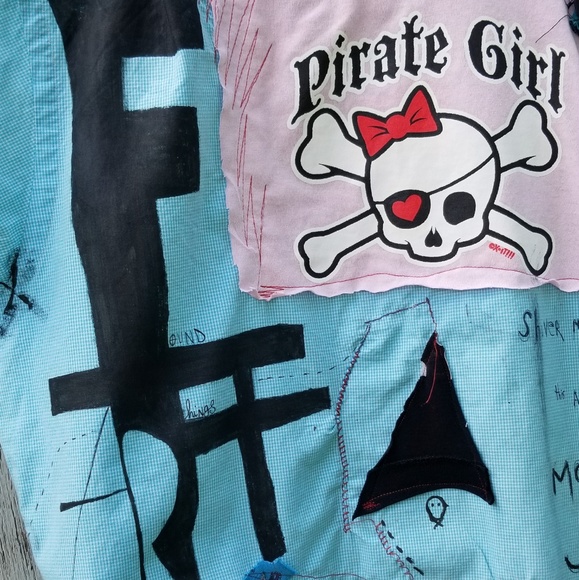Pirate Girl Shirt Dress Halloween Upcycled - Picture 8 of 8